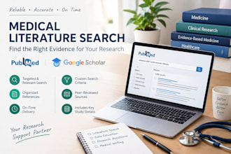 conduct a medical literature search using pubmed and google scholar