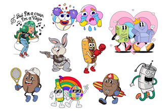 create costumized character cartoon illustration