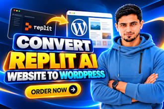 convert replit ai website to wordpress