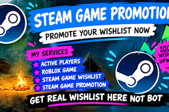 steam game promotion, indie game marketing, steam game wishlist for pc games