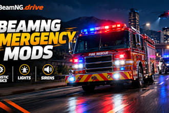 develop beamng emergency vehicle mods with realistic physics and lights