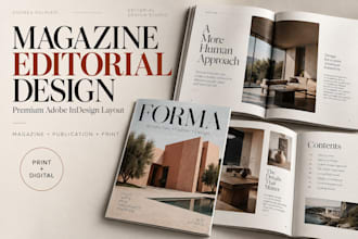 design professional magazine layout and editorial design in adobe indesign