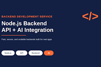 develop a nodejs backend API with ai integration