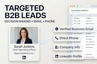 build targeted b2b leads with verified emails and linkedin,
