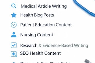 write well researched medical and health articles