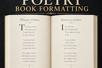 professionally format your poetry book for kdp and print