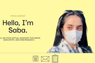 be your virtual assistant for admin data entry and web research