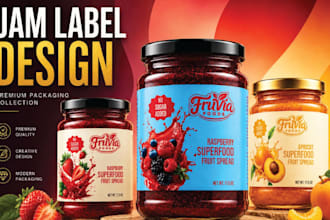 do premium product label, box packaging, pouch bag design for brand