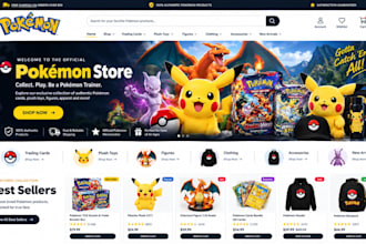 build pokemon shopify store pokemon website pokemon ecommerce store pokemon shop