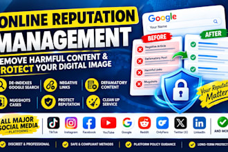 remove google search and articles news blogs damaging posts images