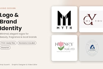 design a minimalist logo for your beauty or perfume brand