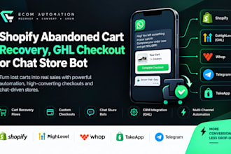 audit shopify abandoned cart recovery n8n ghl whop checkout ecom tg shop chatbot