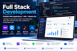 develop full stack dot net and react web applications