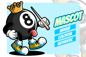 draw cute cartoon character, mascot, sticker