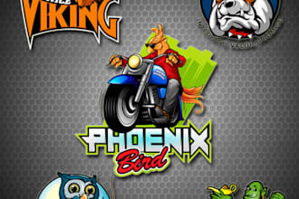 create unique animal, nft, mascot, cartoon character logo