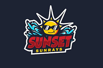 design a mascot recreational swim team logo