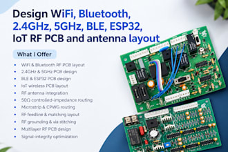 design wifi, bluetooth, 2 4ghz, 5ghz, ble, esp32, iot rf pcb and antenna layout