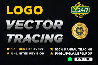 recreate logo in vector, vectorize my lo go and convert image to vector fast