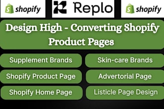 design a high converting shopify product page for skincare or supplements