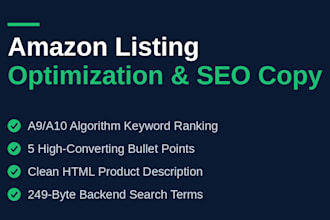 write high converting amazon listing optimization and seo bullets