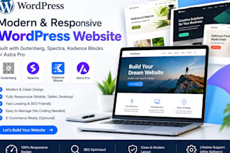 create gutenberg wordpress website using spectra, kadence blocks or astra pro