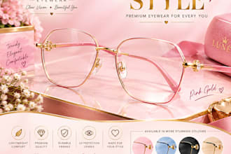 design a professional and stylish eyewear glasses logo