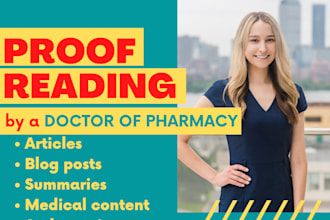 proofread and edit medical, health, and nursing content