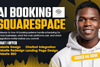 build squarespace ai booking website, squarespace website, squarespace redesign