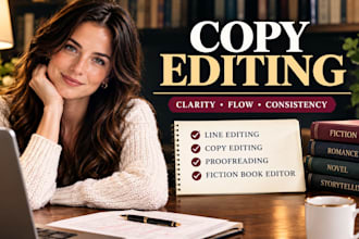 professionally copy edit book manuscript proofread  your romance book editor