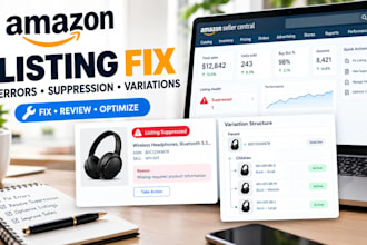 fix amazon fba listing errors suppressed listings and variations