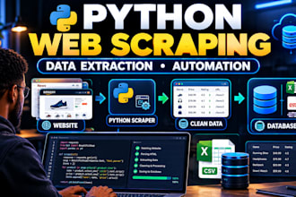 build python web scraping bots and data extraction automation