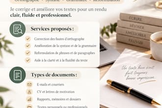 corriger ou rédiger vos écrits professionnels ou personnels