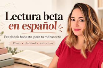 leer tu manuscrito y darte feedback