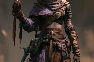 draw a dnd character illustration