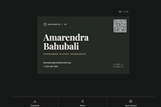 create a custom digital business card website with qr code
