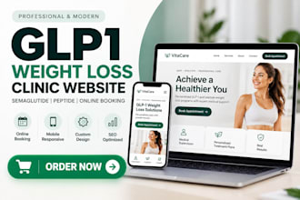 build glp1 semaglutide website weight loss clinic website peptide booking system