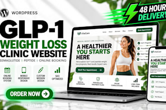 build glp1 semaglutide website weight loss clinic website peptide booking system