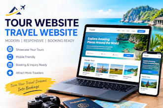 design a modern tour website or travel website