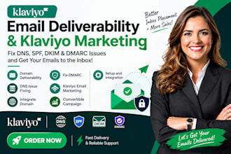 fix email deliverability dns dmarc klaviyo email marketing