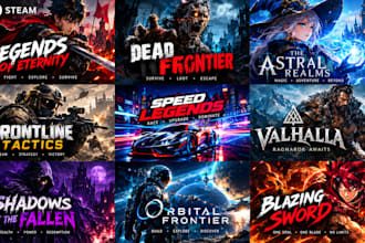 create steam capsule art, game cover art and steam banners