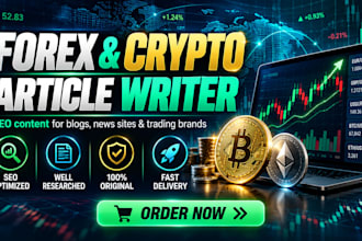 write SEO forex crypto and trading articles for website