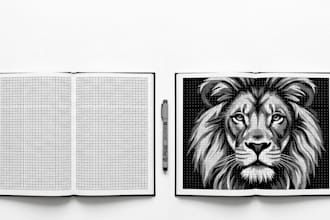 create monochrome mystery color by number pages for amazon KDP