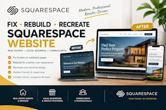 fix rebuild recreate real estate consultants local business sqaurespace website