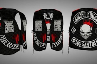 create fivem kuttes custom fivem clothing kuttes mc mc vest biker clothing