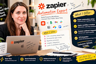 setup zapier automation, zapier workflow, custom webhook, API  integration
