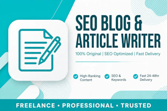 write SEO blog posts and article