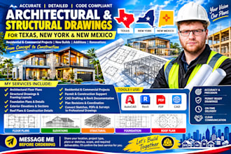 create architecture and structural drawings in texas, new york, new mexico USA
