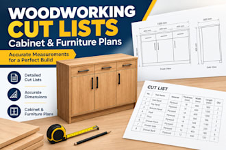 create accurate woodworking cut lists for cabinets and furniture