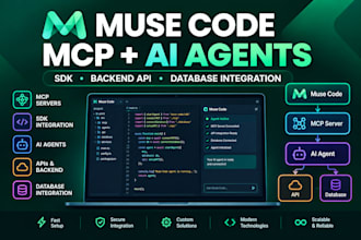 setup muse code mcp servers ai agents sdk backend API database integration