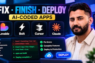 finish and deploy your lovable, bolt, cursor or claude code app